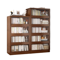 Lichao dust-proof bookshelf storage rack bookcase with door display cabinet acrylic book flip storage cabinet storage cabinet
