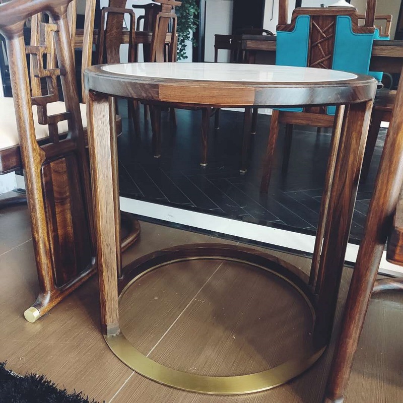 Mersend Road small garden table Solid wood household small apartment coffee table living room simple bedroom wooden small round table 17703