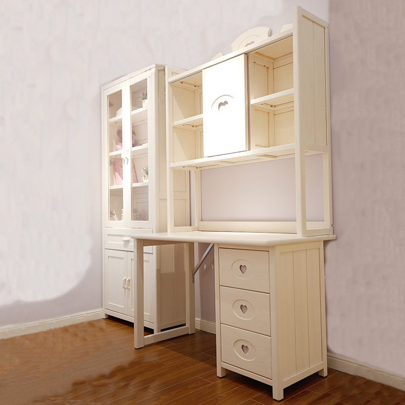 Sevencolor Life Carlehouse Children's room White Snow Princess desk Red Star Michele Mall Local Buying Solid Wood Brief