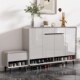 Luxury Shoe Cabinet for Home Use, Integrated with the Entrance Hallway, Light Luxury Style, Large Capacity, Simple Design