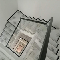 Dais Staircase Red Oak Glass Staircase The whole staircase with double-level stairs including single-sided handrails (personalized customization) Kunming Red Star