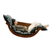 Yiqinzhong antique style banana boat single rocking chair bedroom living room balcony multi-functional one chair dual-use leisure rocking chair