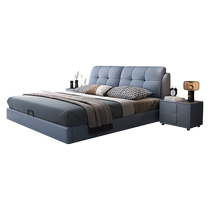 Mrs. Anke leather bed 1 8 meters modern simple European style no-wash technology cloth bed Foshan furniture direct sales single bed