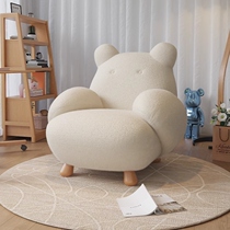 Eisenai lazy sofa chair lamb velvet white fat balcony leisure rocking chair single cloud bedroom