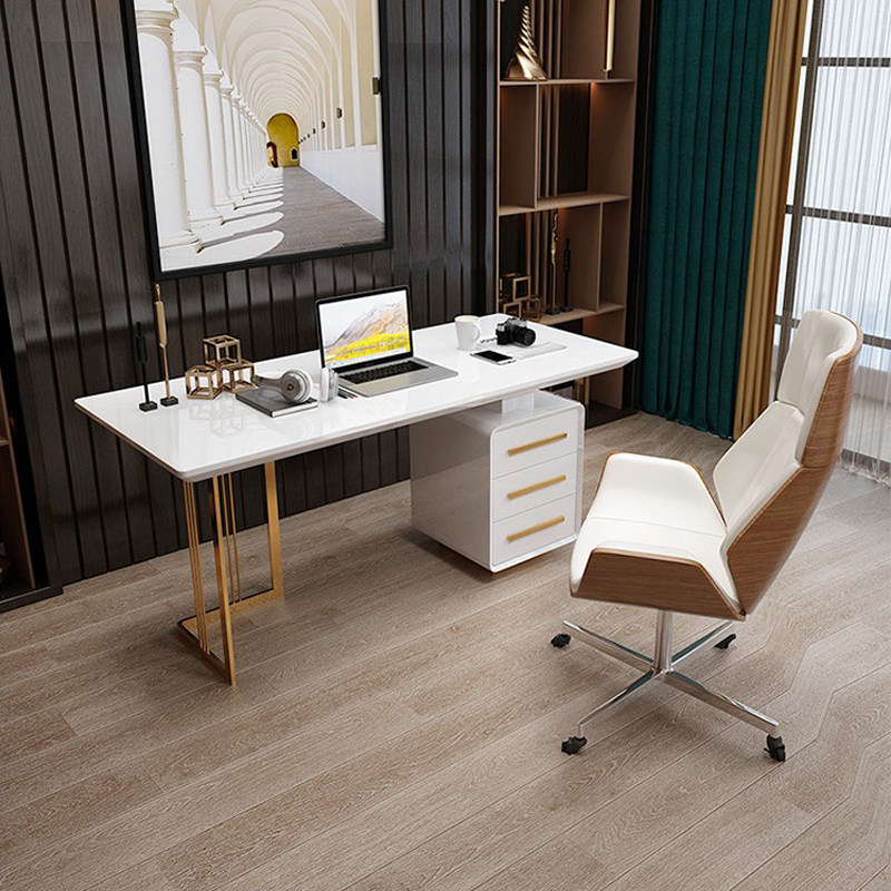 Pienis light extravagant high-end rock plate desk Home Book house Office table and chairs modern minimalist computer desk desk