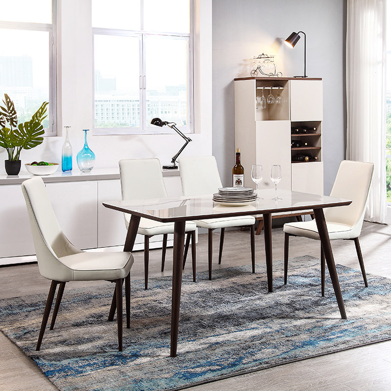 left right table Nordic Living room Small family type glass table minimalist for practical dining table and chairs DJW6001E Y