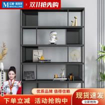 Bibei Mu American-style storage rack office partition display rack floor-standing multi-layer bookshelf screen wrought iron storage rack