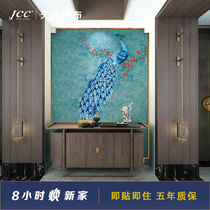 JCC Tianyang wall cloth peacock embroidery mural entrance study living room background wall new Phoenix wall cloth YX1006