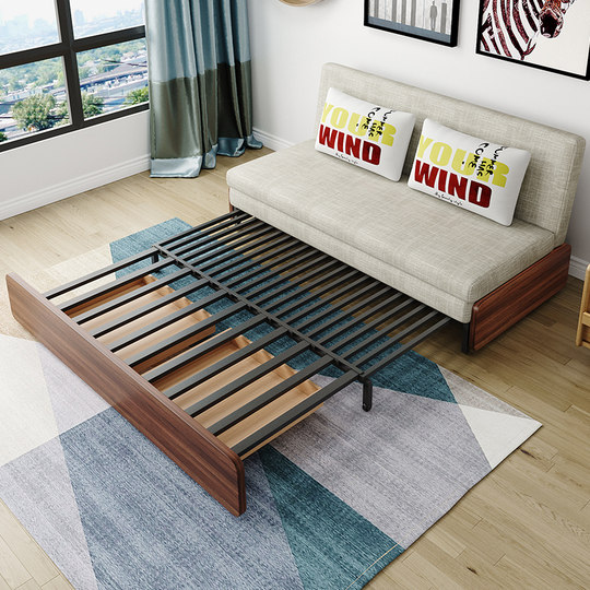 GREMOR-sofá cama plegable de doble uso, Almacenamiento multifuncional, sala de estar telescópica, push-pull, Internet, celebridad, sofá individual doble