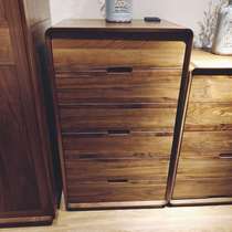 (Hot-selling Internet celebrity product) American solid wood black peach wood a must-have for green and environmentally friendly homes Yuzhizhen six-drawer cabinet