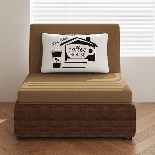 Gloria Star estilo antiguo chino plegable de una pieza telescópico de doble uso estudio peine color nogal 1,5 m pequeño apartamento sofá cama