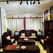 Bangu mahogany Bali rosewood single three-person combination mahogany furniture solid wood five-piece sofa coffee table Chinese style