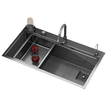 Pawan 304 stainless steel sink single-slot kitchen household large wash basin stainless steel under counter handmade basin wash basin