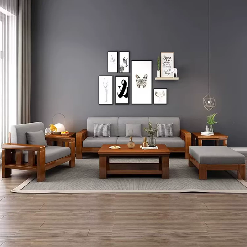 雅麦嘉 Modern and minimalistic sofa from natural wood, furniture