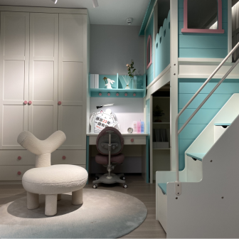 Seven Colorful Life Children's Bed Childlike Sky Territory Custom Suite Multifunctional Combined Children's Bed Bookshelf Desk