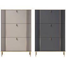 Luxury Italian light luxury ultra-thin shoe cabinet home door small narrow cabinet 17cm24cm tipping bucket large capacity entrance cabinet