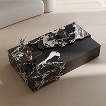 Kaimiao Italian retro coffee table fashionable living room home marble rectangular coffee table small apartment home high-end
