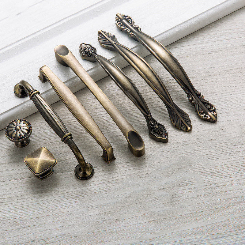 Cabella hand drawer wardrobe door handle Black modern simple single hole Nordic American cabinet overall cabinet door handle