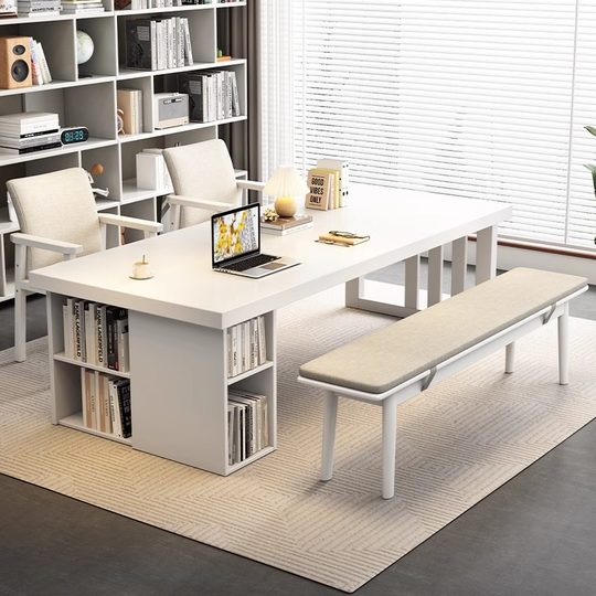 Yuemi Youpin mesa de tablero grande de madera maciza, mesa de comedor para el hogar, oficina, mesa de estudio, sala de estar, escritorio largo grande, librería, banco de trabajo