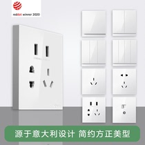 Bull G27 advanced white switch socket socket panel 86 type concealed air conditioning socket switch one open single control