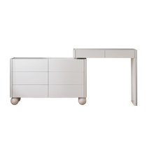 Qiliwu French cream style bedside cabinet dresser integrated bedroom simple light luxury high-end dressing table
