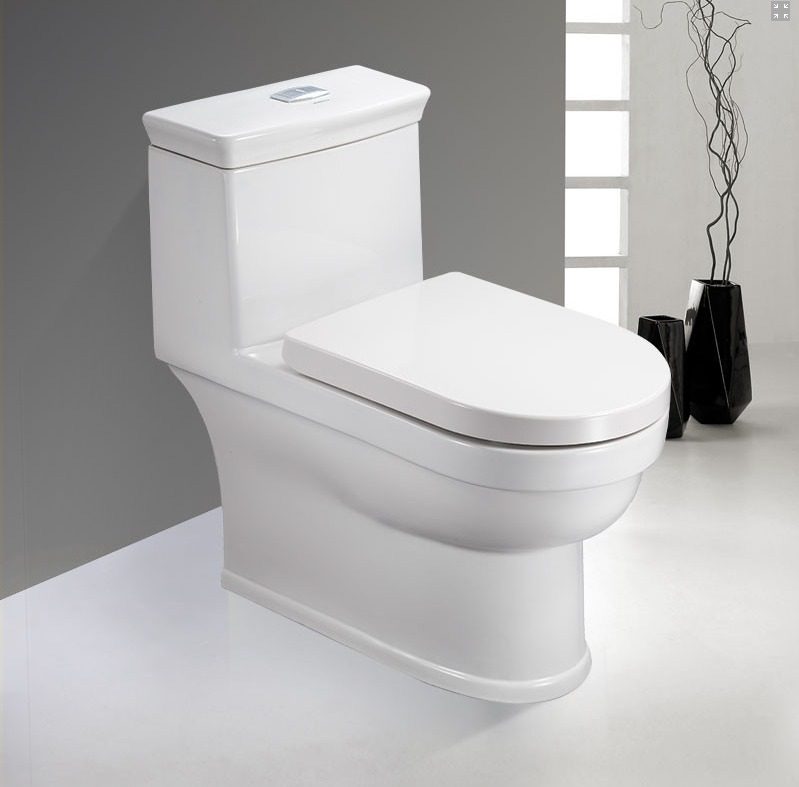Nine-pastoral toilet siphon-type water-saving deodorant water pumping Home Makeup Room Common toilet 1190