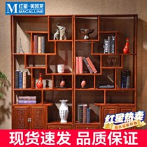 今遇实木博古架中式仿古多宝阁客厅隔断墙上置物架组合茶叶书架