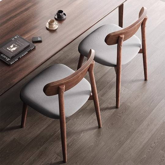Yufei Solid Wood Chair Dining Chair Home Dining Table Chair Backrest Chair Nordic Simple Light Luxury Modern Restaurant Stool