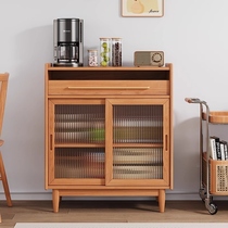 Besti Nordic solid wood sideboard storage simple cabinet living room sofa side cabinet small apartment storage cabinet Japanese style