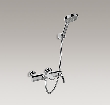 Colle ALEO Leo hanging wall-style bathtub shower head two water shower taps K-72282T-4-CP-Taobao