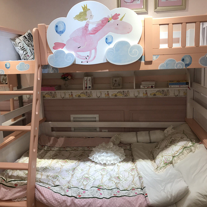 A-OK adobe DNA536-12 children Double beds Pink Comfort Children's Home Innate Unicorn