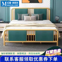 Mrs. Ankes iron bed double modern simple soft bed home soft bed apartment 1 5 meters homestay iron bed