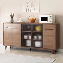Eisenai solid wood sideboard modern minimalist tea cabinet living room storage cabinet large capacity kitchen cupboard light luxury