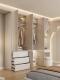 Abison Enf-Grade Solid Wood Wardrobe for Home Use in the Bedroom, One-Door-To-Ceiling Simple Children's Storage Cabinet with Dressing Table