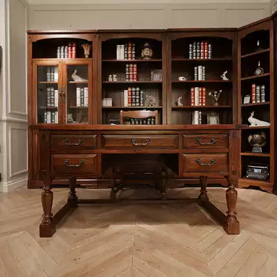 Rafmiddot Lauren polo set American desk simple modern desktop computer desk desk solid wood table long table