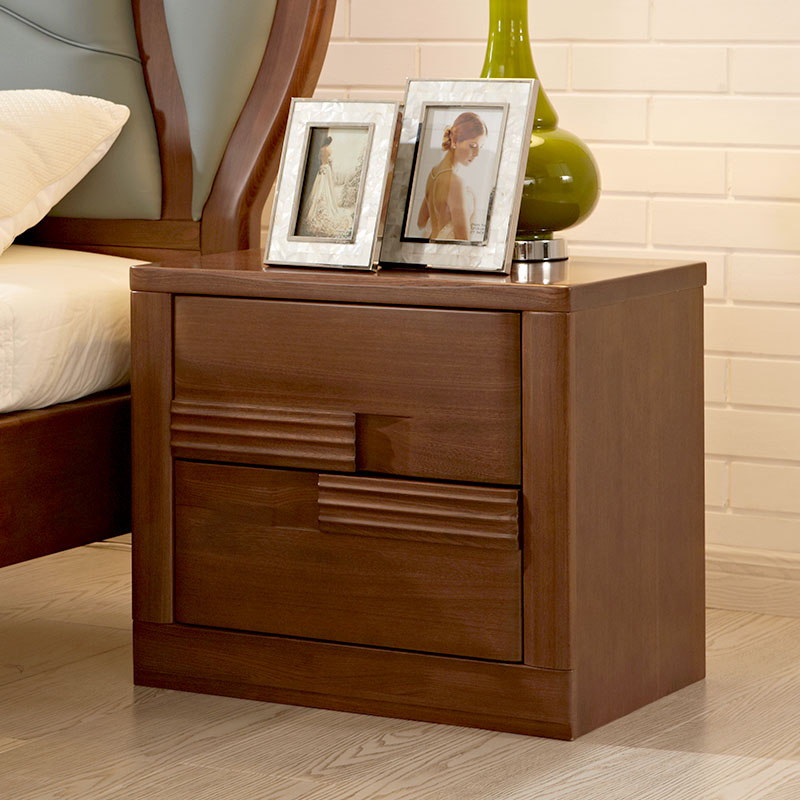 Bright furniture bedroom bedside table Nordic modern minimalist locker Elm bedside table 858-1402-60