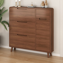 Eisenai ultra-thin solid wood shoe cabinet large capacity household door small apartment tip simple modern foyer cabinet 17cm