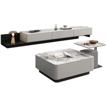 Raffai slate coffee table TV cabinet Italian minimalist living room rectangular simple light luxury modern coffee table 2213