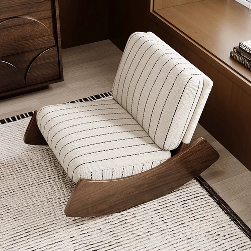 贝橘 Кресло-качалка в стиле ваби-саби, кресло для отдыха на балконе в стиле середины века, скандинавский ленивый дизайнерский B & B домашняя гостиная для отдыха