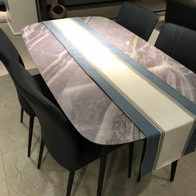 Left and right sofa restaurant series dining table and chairs (one table and four chairs) light luxury dining table and chairs simple and fashionable