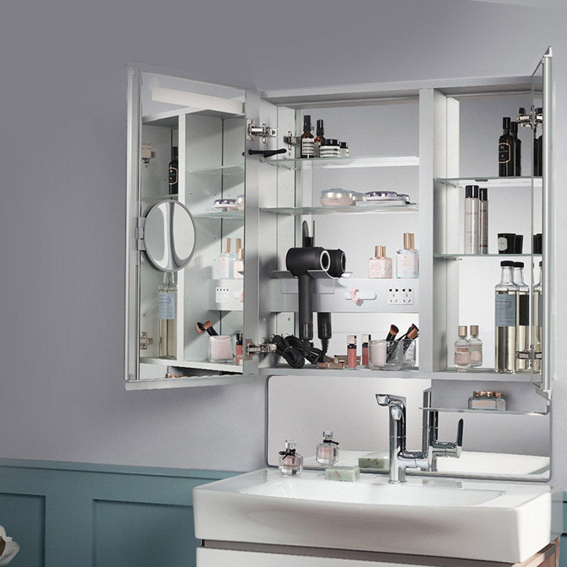 Kohler Pro-Yue Mirror Cabinet(800mm) - White Multi-function Bathroom Mirror with shelf Towel bar Toilet Wash