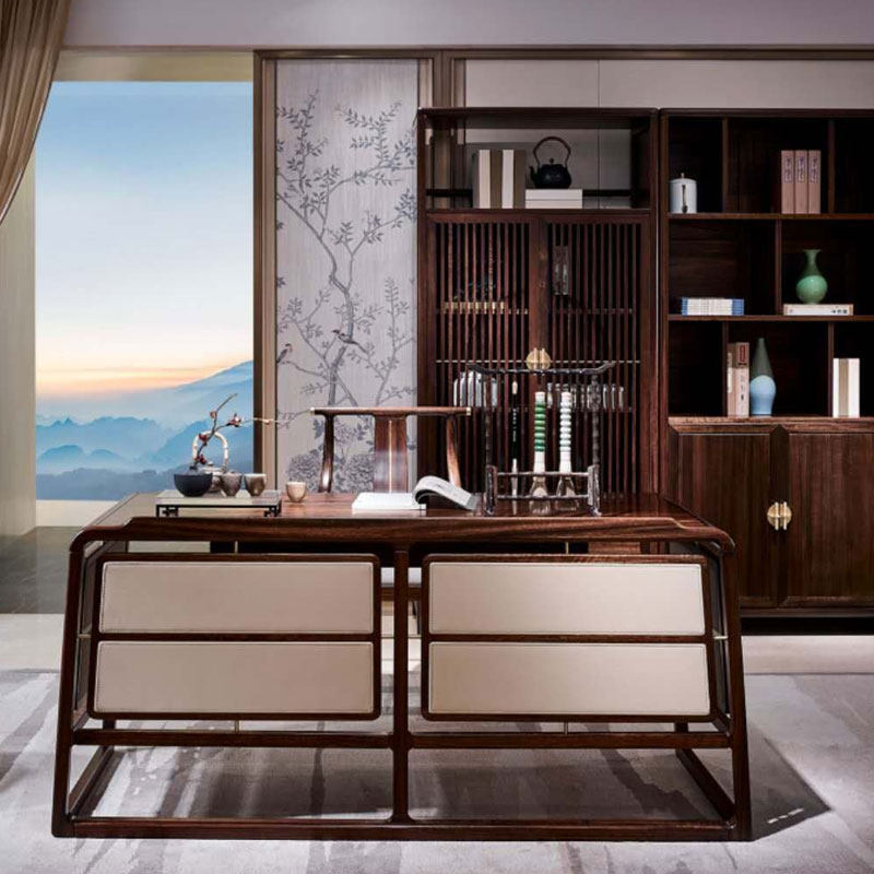 Red Star Micheelong mall Tongan Nanyang Dick Hyundai New Chinese solid wood minimalist fashion desk