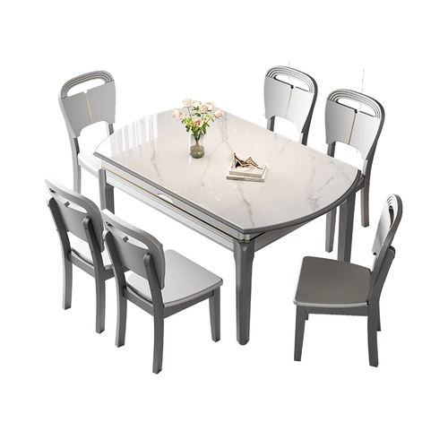 Стол семейного рока Lelai и стул Комбинированные дома Luxury Luxury Modern Simple Eat Table