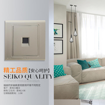 Op switch socket panel type 86 concealed five-hole two-three plug with switch P11-single network cable (silver) deposit