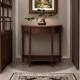 Baisi American-Style Solid Wood Entryway Narrow Cabinet 30cm Semi-Circular Console Table Light Luxury Style Wall-Mounted Entryway Cabinet Accent Piece