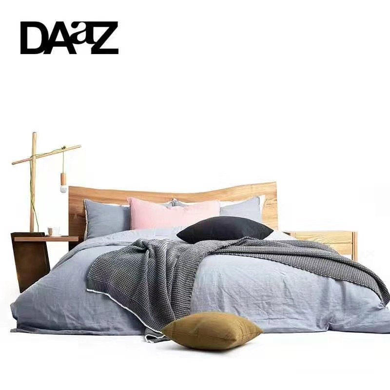 (Kunming Tongcheng) Daaz Nordic solid wood Single beds Home modern minimalist wood beds Double beds 7001 #