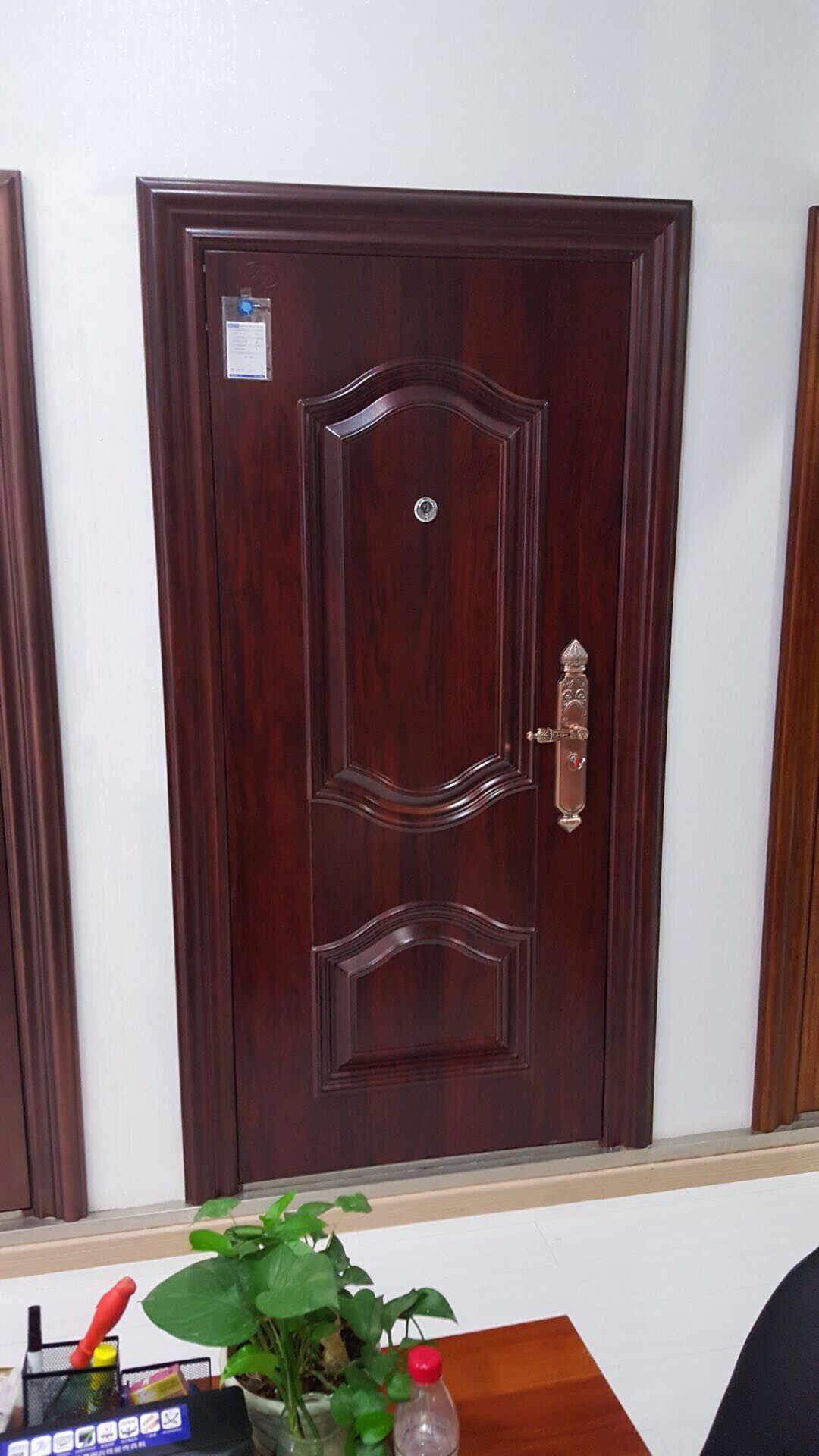 Dragon A security door entrance door entry door solid wood windproof silent home door mirror anti-prying safe installation LJ013