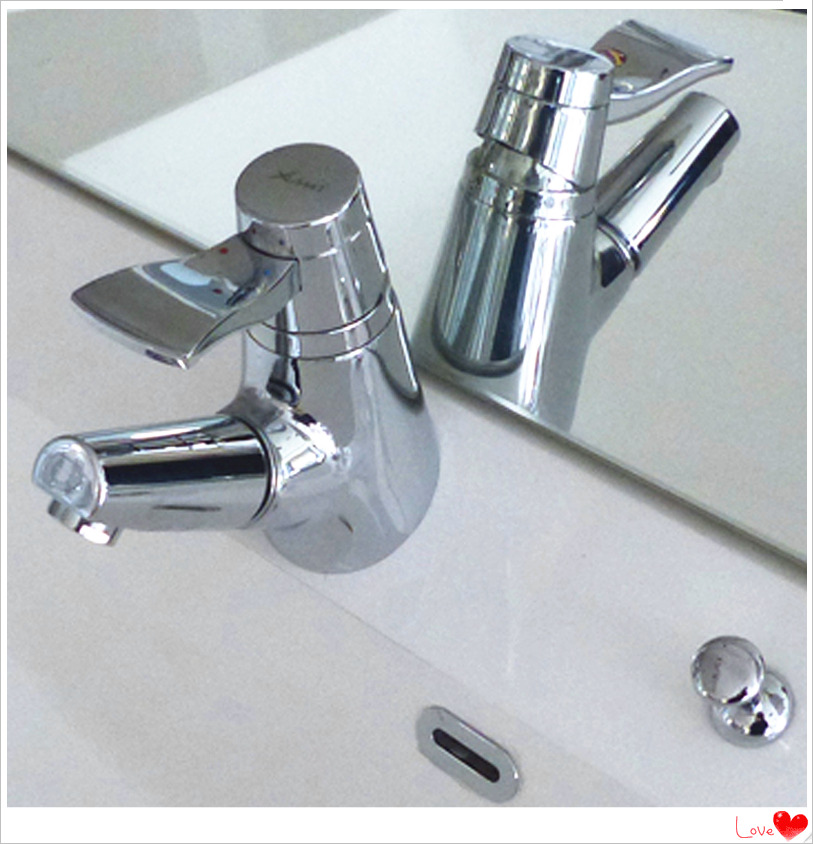 Schima bathroom plated chrome 45-degree bevel pumping pull tap full copper hot and cold water combined single to single-hole water valve cage head