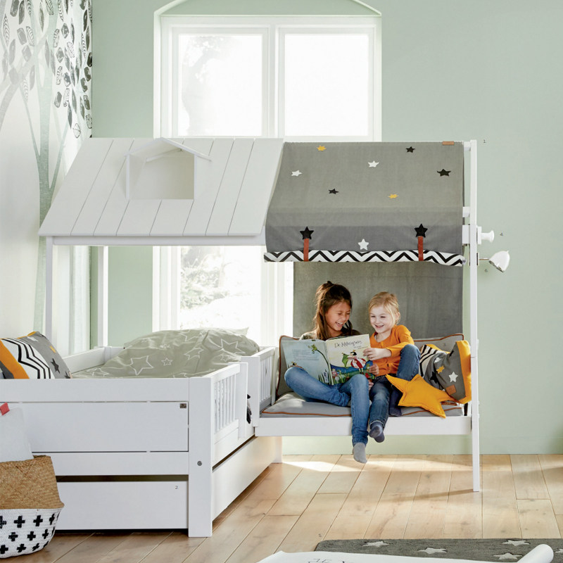 Skanvia LIFETIME solid wood Children's bed Denmark Creative eco-friendly beach bed without tents