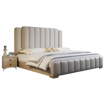 Kailuoyimeng modern simple master bedroom 2m leather bed 1 8m storage light luxury double bed 2 0x2 2m